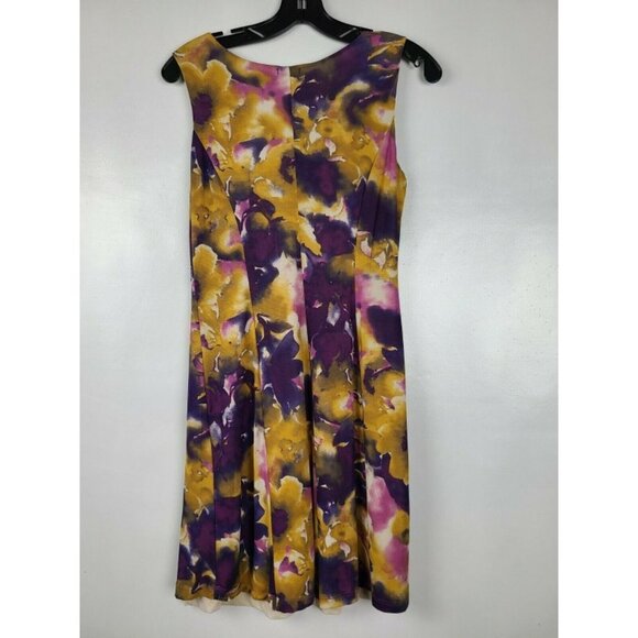 RELATIVITY Yellow Purple Casual Tank Dress Size PS - Picture 4 of 7